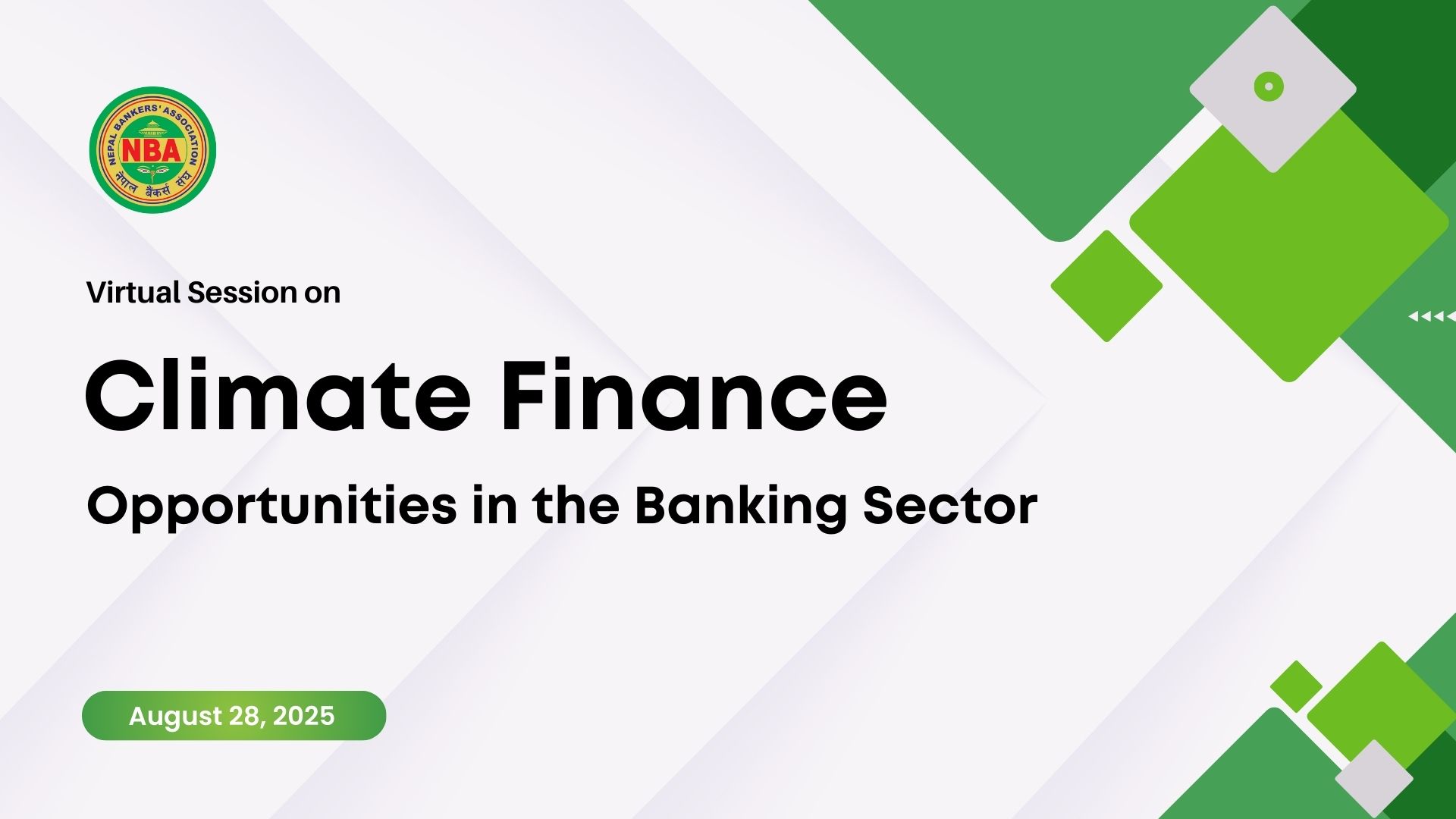 Virtual Session on Climate Finance Opportunities in the Banking Sector ...